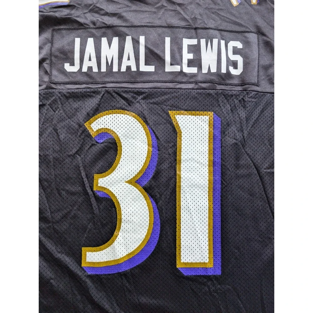 Jamal Lewis Baltimore Ravens Jersey Mens 2XL Black Reebok Y2K‎ Vintage NFL